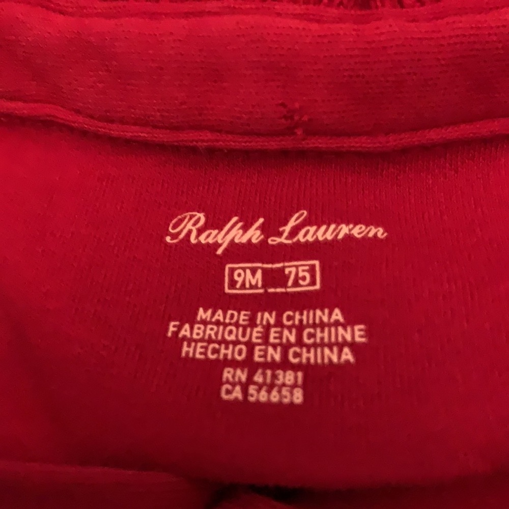 Ralph Lauren Embroidered Polo Bear Footed Coverall - Picture 2 of 3
